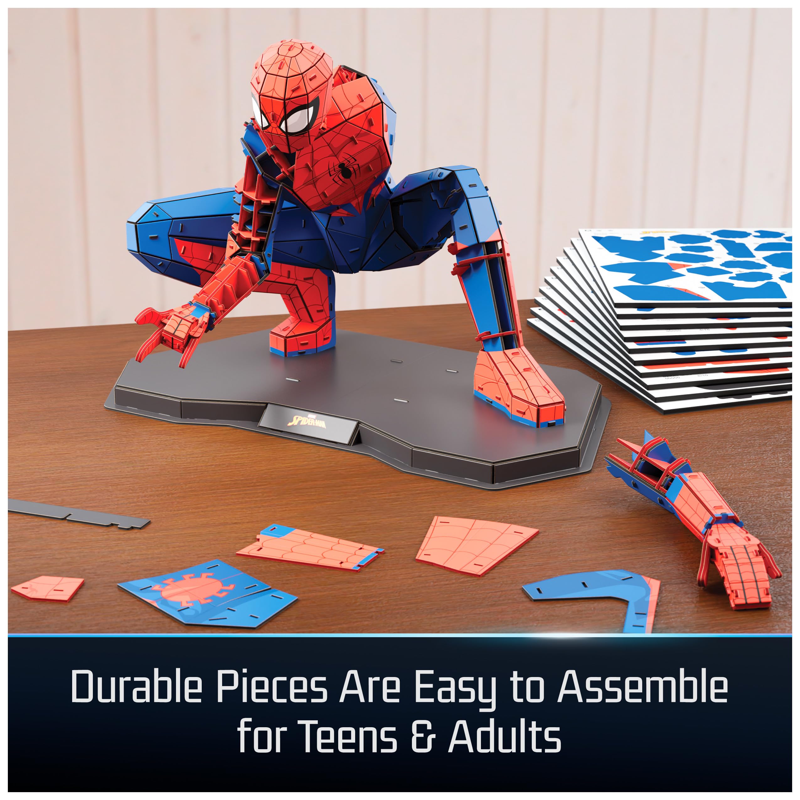 Amazon.com: 4D Build, Marvel Spider Man 3D Puzzle Model Kit Full